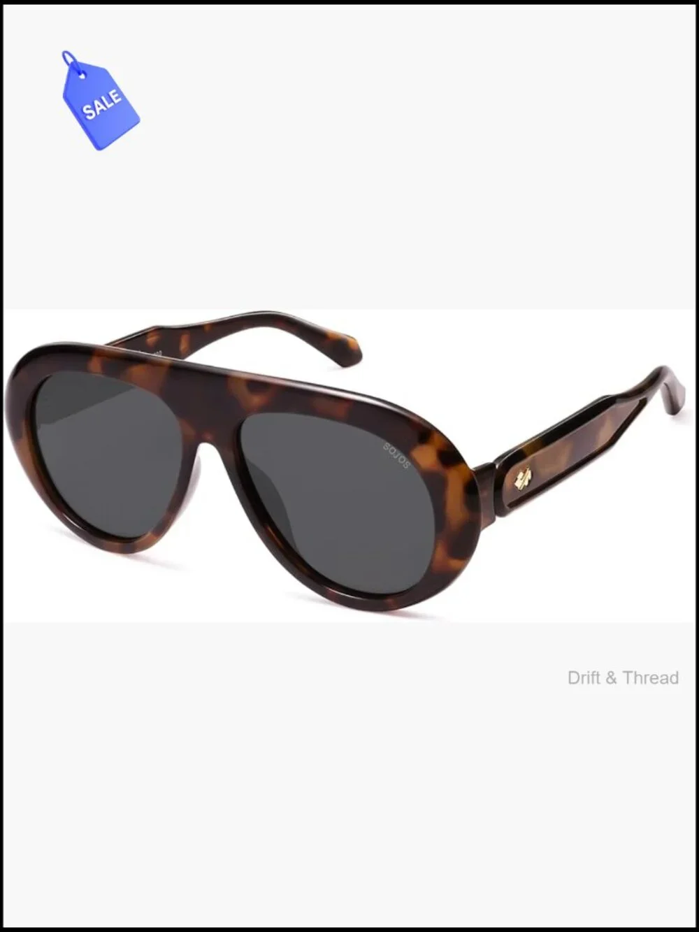 Oversized Retro Aviator Sunglasses UV400 Polarized Shield Unisex